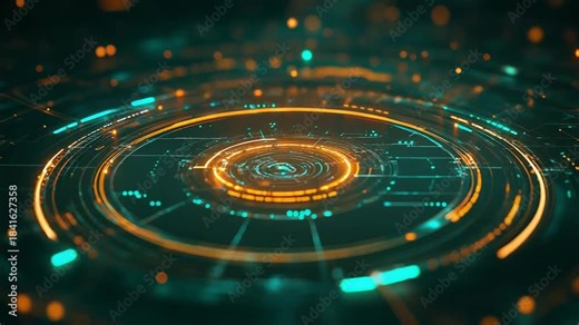 Digital data network transferring information in a circular interface