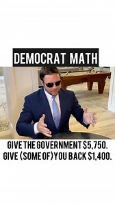 334K views · 10K reactions | The $1.9 TRILLION package means each American pays $5,750. The government then gives (some of) you back $1,400. This is Democrat math. | Dan Crenshaw | Facebook