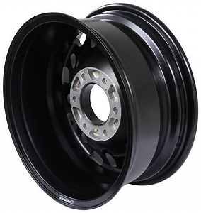 Aluminum Sendel Series T17 Matte Black Mesh Trailer Wheel - 16" x 7" Rim - 6 on 5-1/2 Sendel Trailer