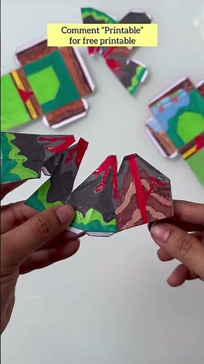 3D diorama. GEOGRAPHY part 2- parts of a volcano Comment “Printable” for a free printable