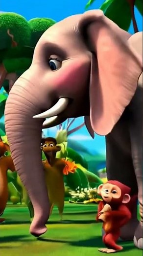 Hathi Ki Kahani 🐘 | Hindi Cartoon Rhymes | Animal Rhyme for Kids | Kuhoo Kids Rhymes