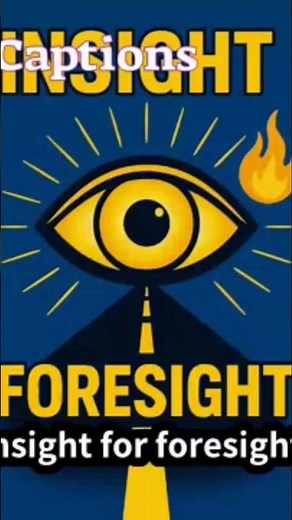 INSIGHT FOR FORESIGHT –60 Seconds of Wisdom | The Key to Success: Insight for Foresight #thinkchange