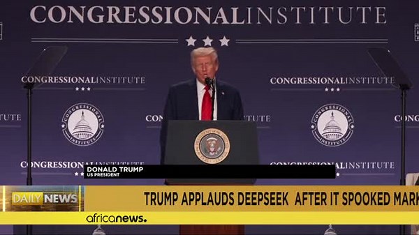 US president Trump applauds DeepSeek AI chatbot following stock market tumble