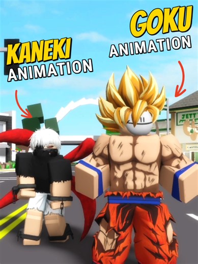 2 UGC ANIMATION PACK (Goku & Kaneki) Di Brookhaven #roblox #brookhaven #fyp