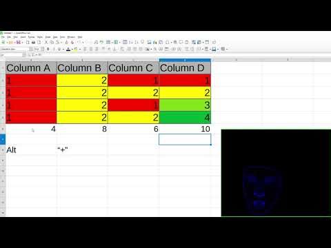 LibreOfficeCalc The Sum Shortcut And Icon Comparisons across Columns