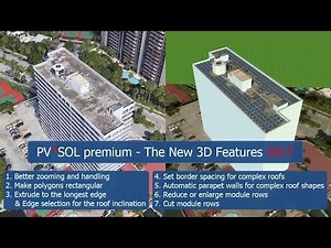 [Tutorial] PV*SOL premium – The New 3D Features 2017 (PV system - Miami USA)