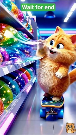 Letting MY CAT MAKE SLIME😻🐾 #shorts #slime #funny #cat #shortvideo #satisfying #asmr