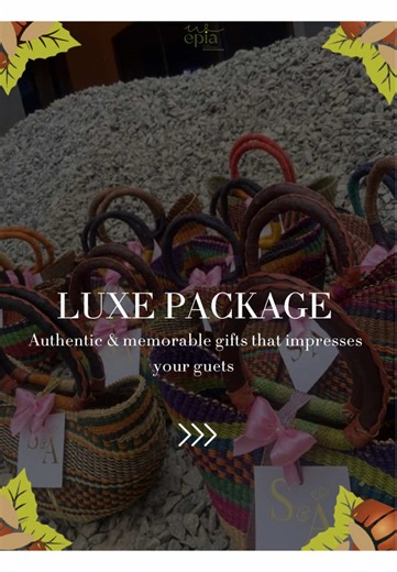 A touch of luxury with culture .Our luxe souvenir package wrapped in bolga baskets is perfect for impressing your guets while celebrating Ghanaian 🇬🇭 craftsmanship. #bolgabaskets #sheabuttersouvenirs #sheabuttetsouvenirs #souvenirsinghana #