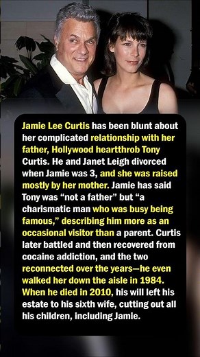 Jamie Lee Curtis: Tony Curtis “Wasn’t Really a Dad” #shorts