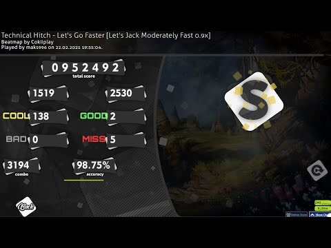 osu!mania 【stamina practice】Let's Go Faster [Let's Jack Moderately Fast 0.9x] (S)98.75%