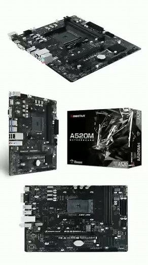 BIOSTAR A520MH 3.1 VER 6.0 (SOCKET AM4) MICRO ATX • Chipset: AMD A520 chipset • CPU Support: Supports AMD Ryzen 5000, 4000G, and 3000 Series processors (Socket AM4) • Ryzen 5000 support may require a BIOS update • 2 x DDR4 DIMM slots • Maximum capacity: 64 GB • Dual-channel memory architecture • 1 x PCIe 3.0 x16 slot (for graphics card) • 2 x PCIe 3.0 x1 slots (for expansion cards) • 4 x SATA III 6Gb/s ports (supports RAID 0, 1, 10) • 1 x M.2 (M-Key) slot (supports PCIe 3.0 x4 and SATA3 mode) •