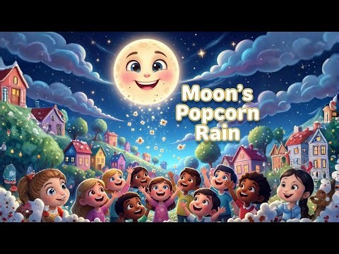 ⭐ Moon’s Popcorn Rain 🌙🍿 Magical Kids Story #KidsStory #BedtimeStory #PopcornRain