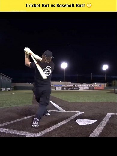 Cricket Bat vs Baseball Bat! 😳#CricketBat #BaseballBat #CricketVsBaseball #BatPower #BatComparison