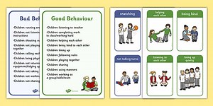 Behaviour Flashcards With Words