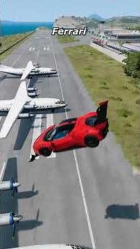 What car can fly through all the planes? #beamngdrive #beamng #gameplay