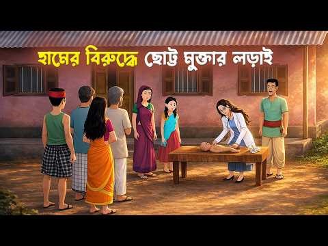 হামের বিরুদ্ধে ছোট্ট মুক্তার লড়াই | Awareness-Based Rural Story | Bangla Cartoon | Golpo Konna