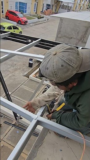 how to install a minimalist canopy frame #bajaringan #lightsteel #builder #diy #counstruction #roof
