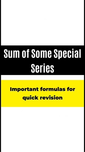 Important Math Series Formulas You Must Know | Quick Revision #shorts #education