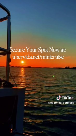 ÜberVida’s Sunset Mini Cruise returns April 2026 ✨ The best way to experience Bermuda’s breathtaking coastline is from the water — golden skies, ocean breeze, and front-row sunset views you’ll never forget. Traveling to Bermuda this summer? Advance your tickets now and secure your spot early. 🎟️ Book at: ubervida.net/minicruise #ÜberVida #SunsetMiniCruise #BermudaSunset #VisitBermuda #BermudaCruise