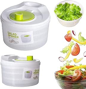 Capacity 3L Salad Spinner Vegetable Washer Fruit Veggie Bowl Collapsible Salad Spinner with Lid Veggie Dryer Set for Kitchen Tools of Lettuce Dryer Salad Shooter Small Salad Spinner