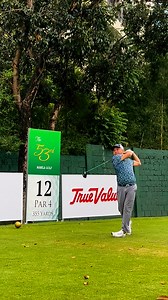 Marlon Dizon hits his drive on the 12th hole of Manila Golf in today’s final round of the 53rd Golden Tee Member-Guest | INQUIRER GOLF