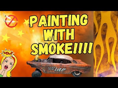Painting with SMOKE! It really works! #modelbuilding #models