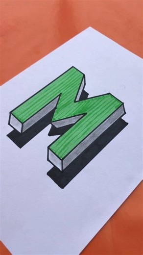 3d letter M illusion drawing #easy #3d #drawings #howtodraw #easydrawing #drawing #foryouシpage #viralreelschallenge #trendingreelsvideo | HARD TOUCH LINE