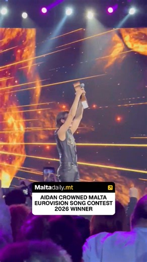 Aidan was officially crowned the winner of the Malta Eurovision Song Contest 2026 with his song Bella. 🟡 Read: https://maltadaily.mt/articles/aidan-wins-malta-eurovision-song-contest-2026-with-bella #MaltaDaily | Malta Daily