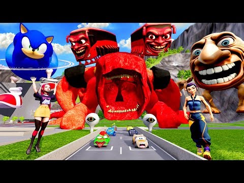 ALL MONSTERS Big & Small Cars with GIANT WORM MONSTER & KPOP HUNTERS EATER | BeamNG.drive