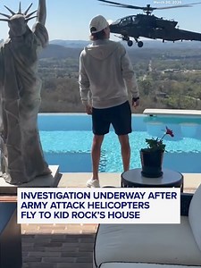 An investigation is underway after two Army Apache helicopters were seen flying close to Kid Rock’s home in Nashville over the weekend. #KidRock #Army #Helicopter #Nashville #News