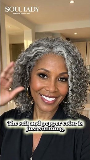 Karla | Timeless Silver Gray Wigs Water Wave Human Hair Salt & Pepper 5x5 HD Lace Wigs For Women