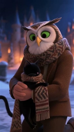 Homeless Cat at a Magical Wizard School 🐾✨ #shorts #cat #catshorts #sad #catstories #cartoon #sadcat