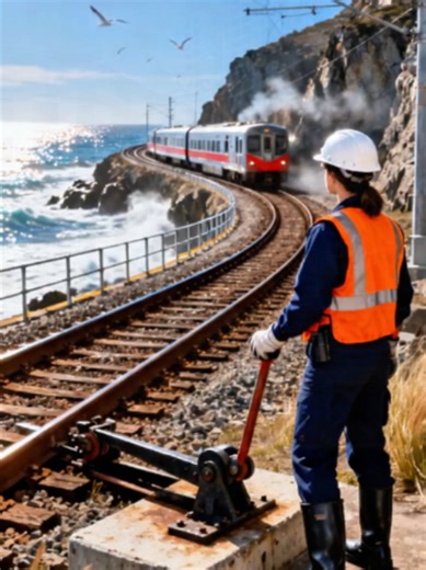 Operation Track Switch at Cliff Coast Junction – Ocean Rail Duty #railwayvideo #viraltiktok #railworker #switchtrack #railroadlife #fyp