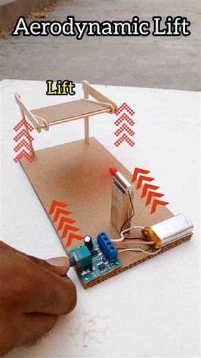 Aerodynamic Lift with DC Motor #scienceproject #dcmotor #motor #aerodynamic #tech