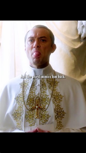 the young pope/“The Holy Father with a childlike heart.” ⛪🧸✨#movie #shorts #drama
