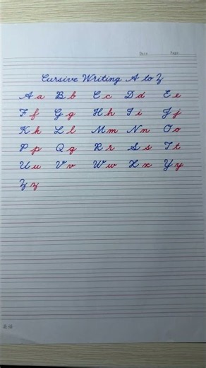 Cusive Writing A to Z | abcd | A-Z #cursivewriting #handwriting #abcd