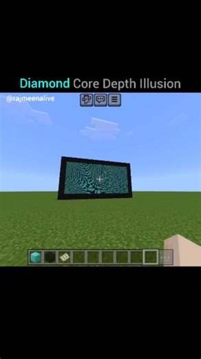 Raj Meena on Instagram: "Diamond Core Depth Illusion Map in Minecraft 💎⬛ | Wall Map Art #minecraft #MinecraftBuilds"