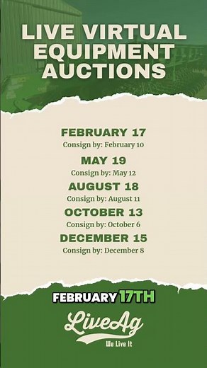 LiveAg 2026 Equipment Auction Schedule | Key Dates, Deadlines, and How to Bid