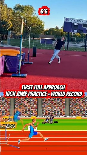 First full approach high jump practice best high jump form #trackandfield