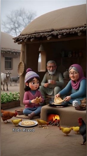 a pleasant winter morning | Aeni and Grandma breakfast routinue | گاؤں کی سادہ زندگی | village life