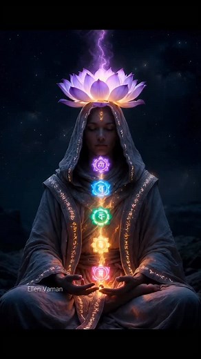 ஜ Kundalini — The Ancient Serpent of Light ஜ Kundalini, often described as the « coiled serpent, » is an ancient concept rooted in Eastern spiritual traditions. It represents an innate spiritual energy that lies dormant at the base of the spine, waiting to be awakened. Once awakened, Kundalini moves through the chakras, which are energy centres aligned along the spine, each associated with different aspects of human experience - illuminating each one like a series of sacred gates. Its movement i