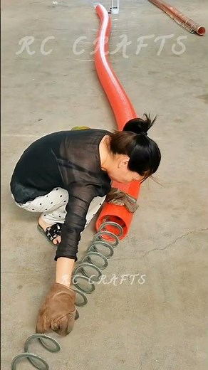 Genius Technique Inserting Metal Spring Inside Flexible Hose 🌀