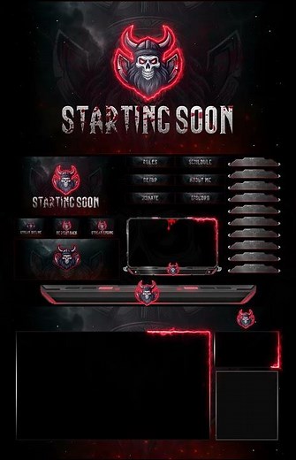 Animated Vikings Twitch Overlay Pack · Animated Stream Overlay · OBS Overlay · Streamlabs Overlay