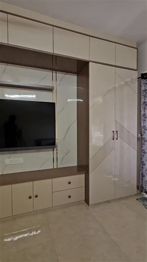 Spacemate_Interior_Solutions on Instagram: "Elegant TV Unit with Side Storage, Loft storage. When client need big storage with TV unit panel. # TVunitwithstorage #spacemateinteriorsolutions #9975149820"