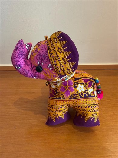 Gold & Purple Elephant Plush Toy, Thai Home Decor (6 Inches) ñ32 - Etsy