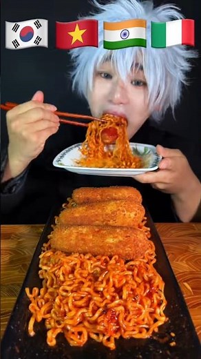 buldak ramen mukbang challenge india vs filippines C try this 👉🇱🇷