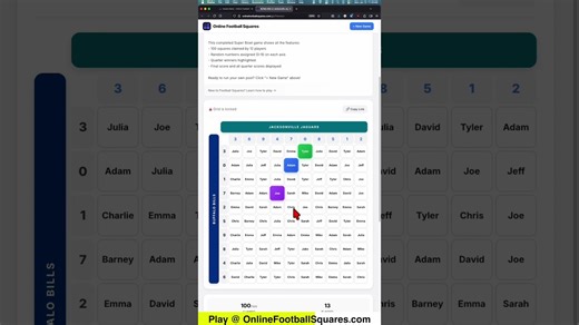 Create your football squares game online for free without any downloads or complicated setup. In this tutorial, you'll learn how to make a Super Bowl squares grid, fill in the numbers, and share it with friends and family for game day. This means you can host your own football pool in minutes and keep track of winners throughout the big game. #Football #Superbowl #nfl #tech #howto #tutorial #technology #GaugingGadgets | Gauging Gadgets