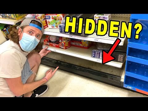 HIDDEN POKEMON CARDS FOUND UNDER A TARGET SHELF! (opening It)