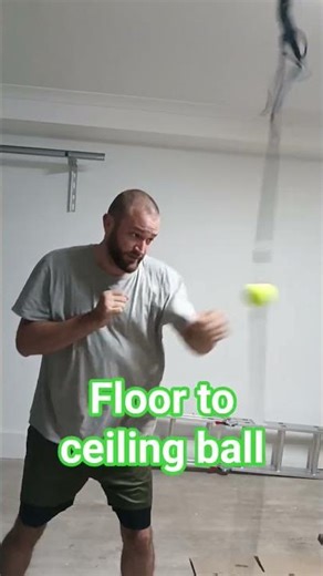 homemade double end bag floor to ceiling ball #boxingtraining