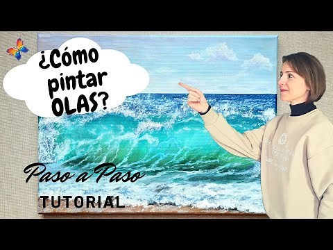 How to Paint the Sea and Waves / Acrylic Paintings for Beginners